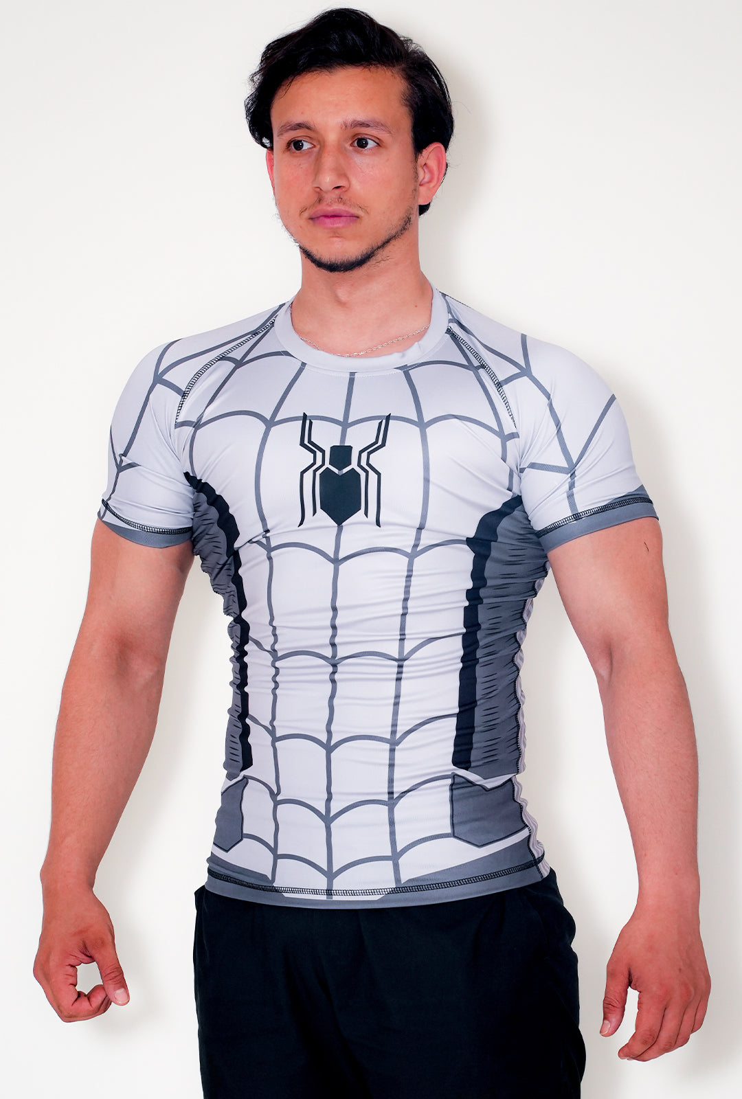 Spider Pro Compression T-Shirt - Light Gray