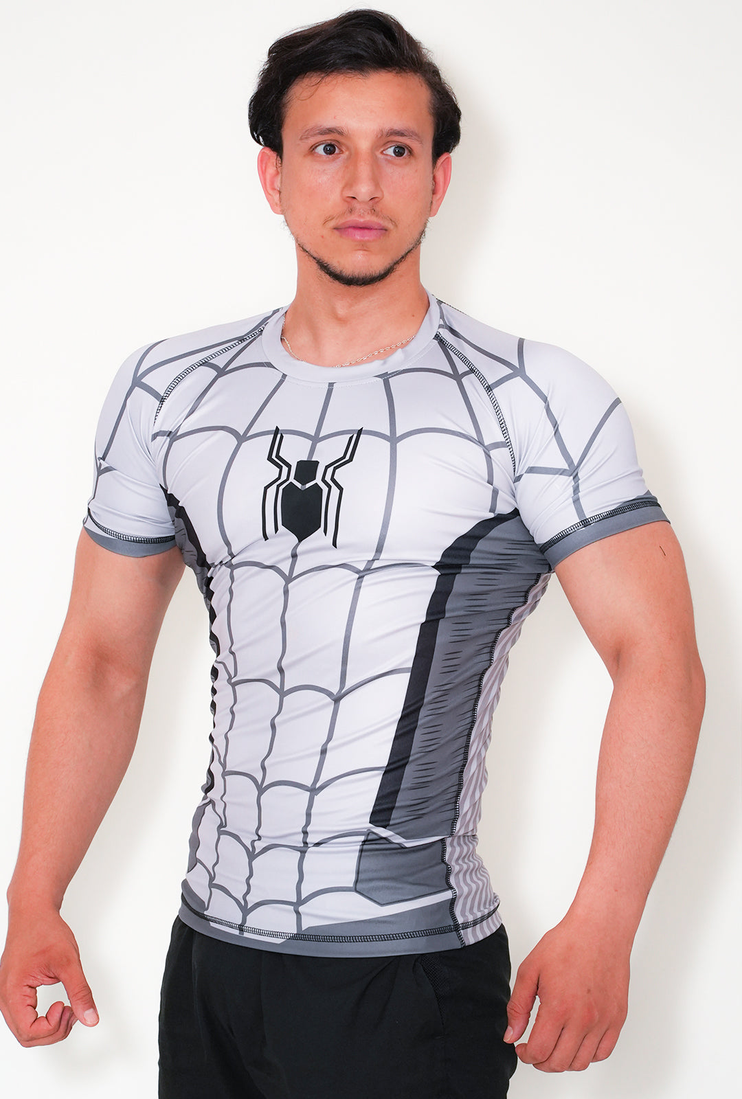 Spider Pro Compression T-Shirt - Light Gray